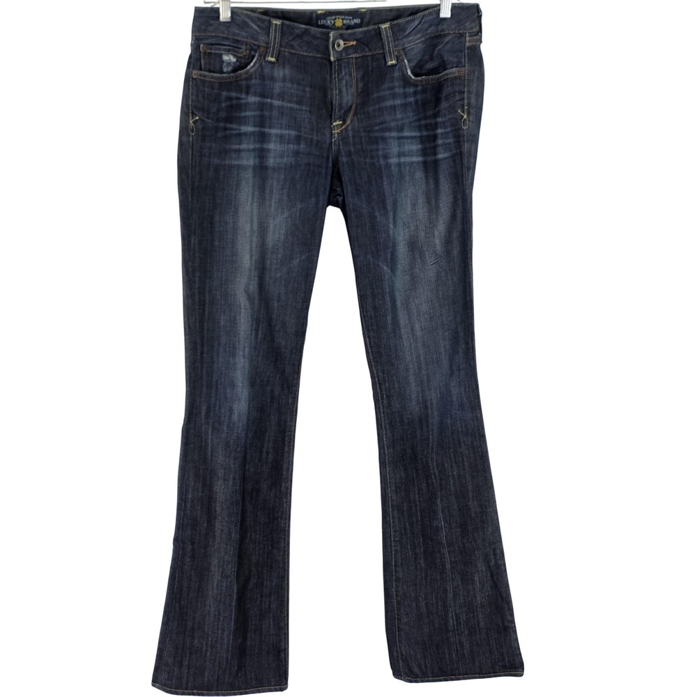 Lucky Brand Jeans Womens 12/31 Blue Lola Boot Mid Rise Stretch Bootcut Denim Y2K